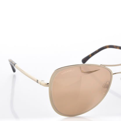 Chanel 18K Pilot Summer Sunglasses 4223 Gold 7 of 10