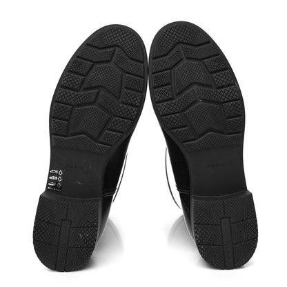Prada Sport Rubber Metal Triangle Logo Ankle Rain Boots 39 Black 5 of 7
