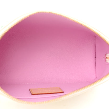 Louis Vuitton Monogram Multicolor Cosmetic Pouch White Litchi 5 of 9