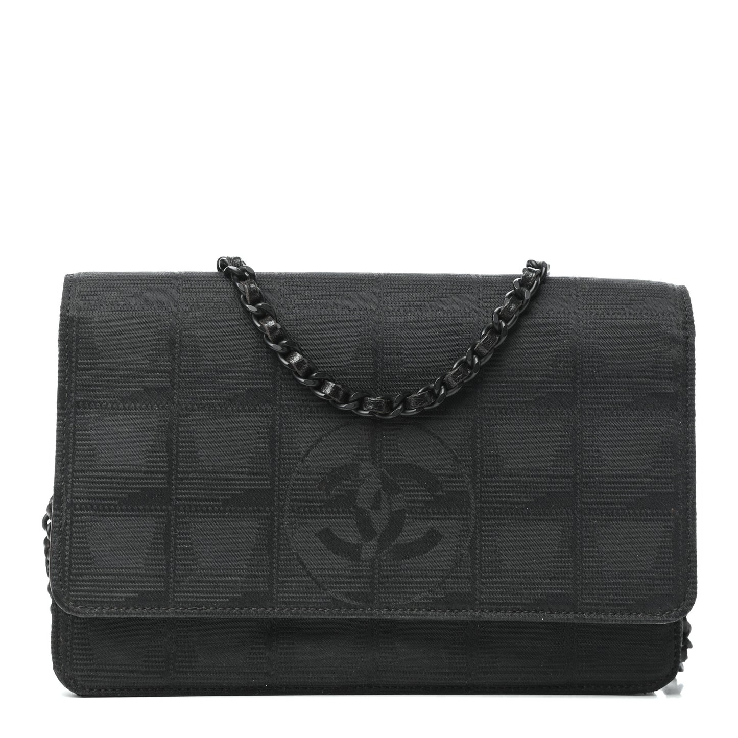 Nylon Travel Wallet On Chain WOC Black