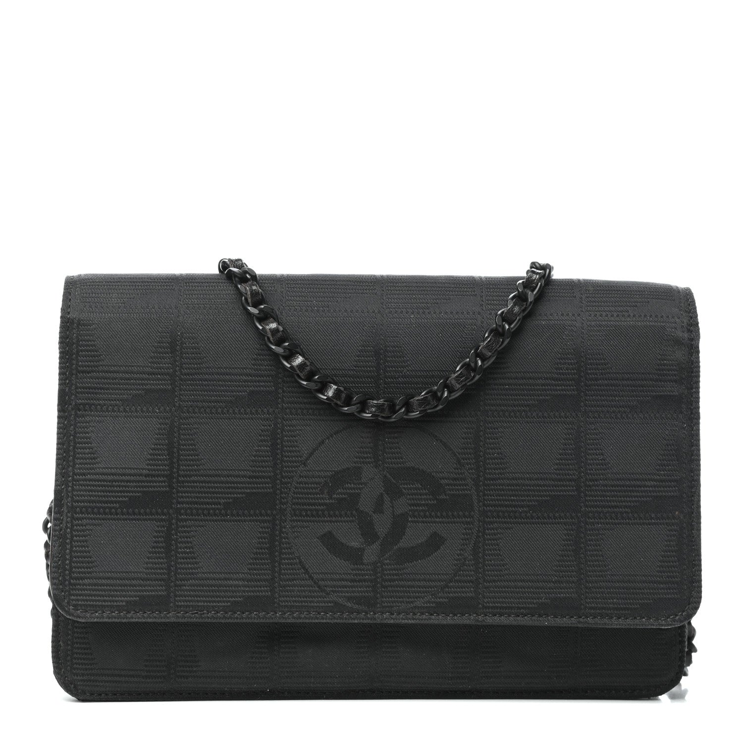 Chanel Nylon Travel Wallet On Chain WOC Black 1 of 9