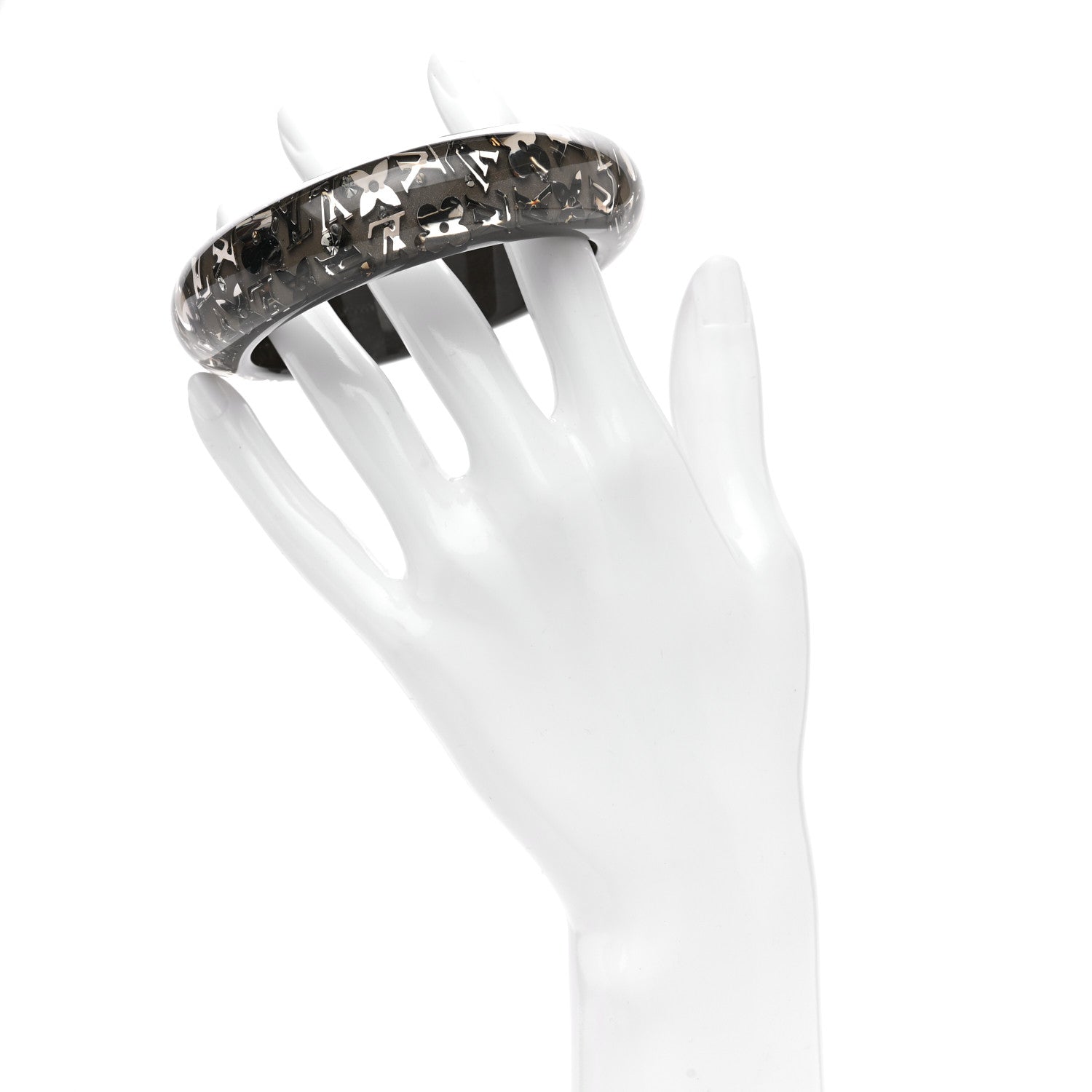 Louis Vuitton Resin Swarovski Small Inclusion Bracelet GM Grey 2 of 5