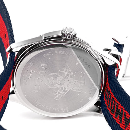 Gucci Stainless Steel Nylon 38mm Le Marche Des Merveilles Tiger Quartz Watch Navy 4 of 5