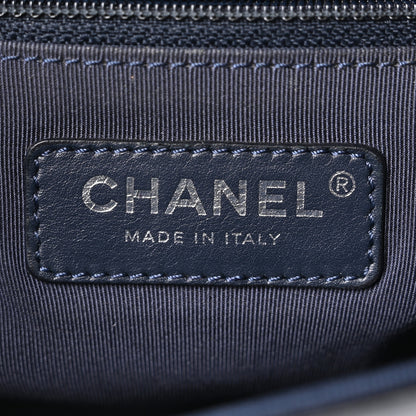 Chanel Calfskin Stitched Medium Single Flap Navy 6 of 10