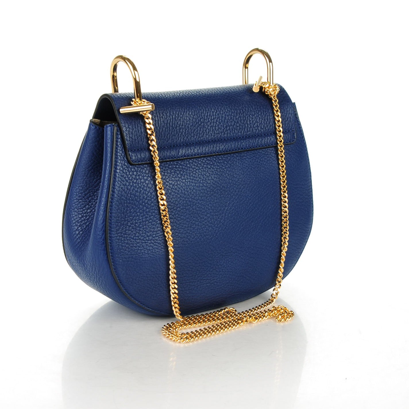 Chloe Grained Lambskin Drew Shoulder Bag Royal Navy 3 of 7