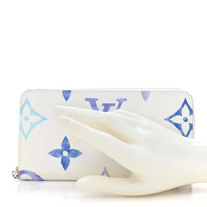 Louis Vuitton Monogram Giant By The Pool Zippy Wallet Resort Blue 2 of 12