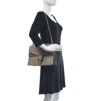 Gucci GG Supreme Monogram Medium Dionysus Shoulder Bag Taupe 2 of 13