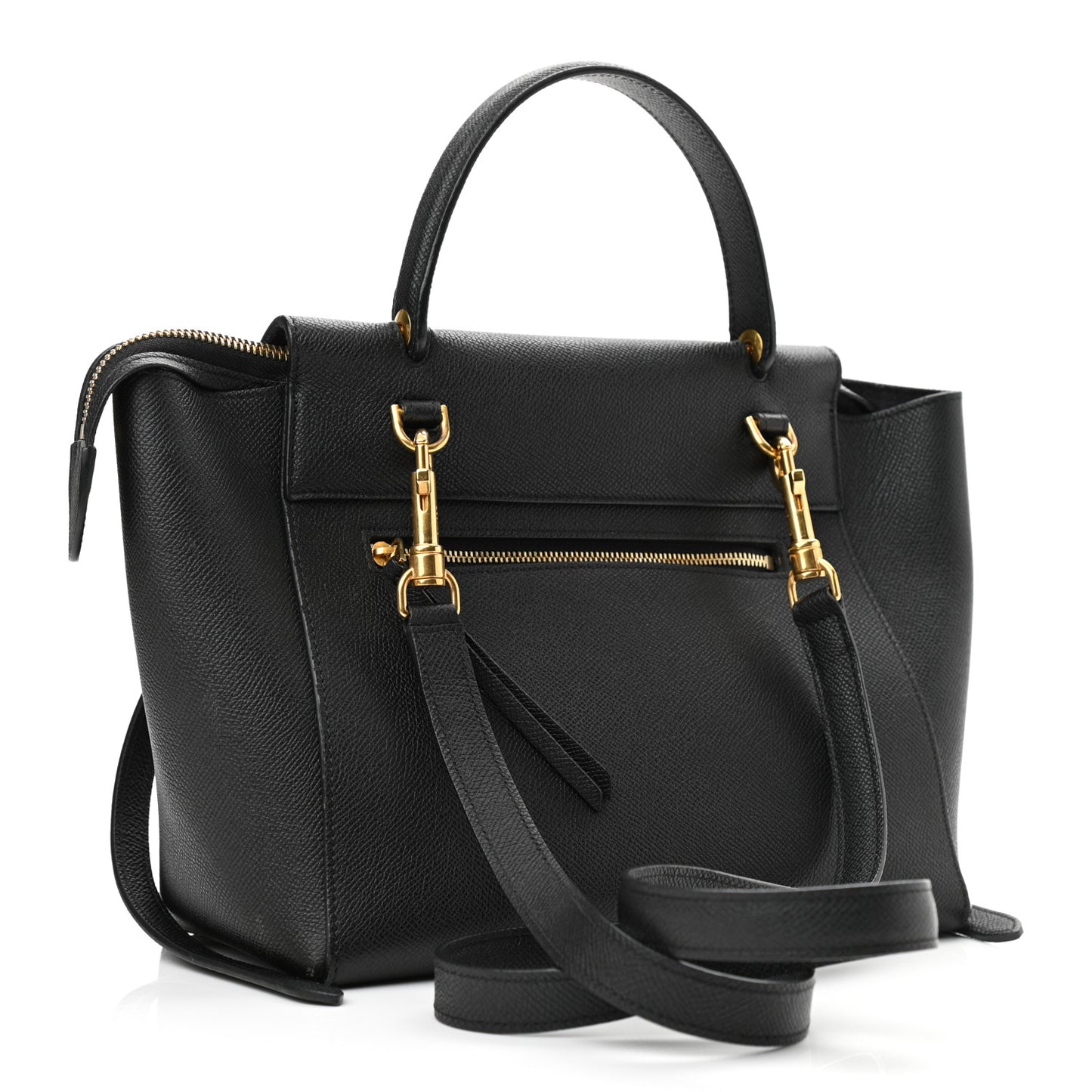 Grained Calfskin Micro Belt Bag Black