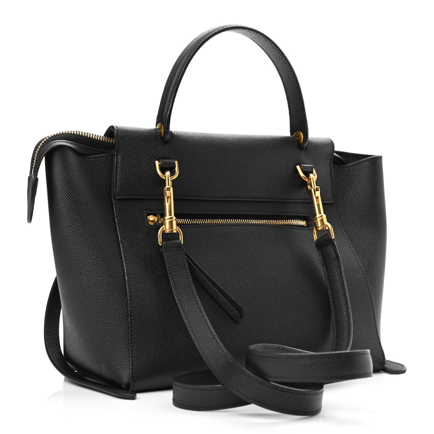 Celine Grained Calfskin Micro Belt Bag Black 2 of 10