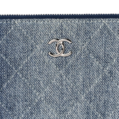 Chanel Denim Pocket Medium Cosmetic Case Blue 10 of 14