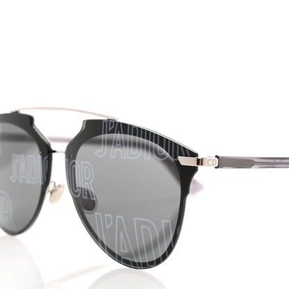 Christian Dior Reflected Prism Mirrored Sunglasses Black Silver 9 of 9