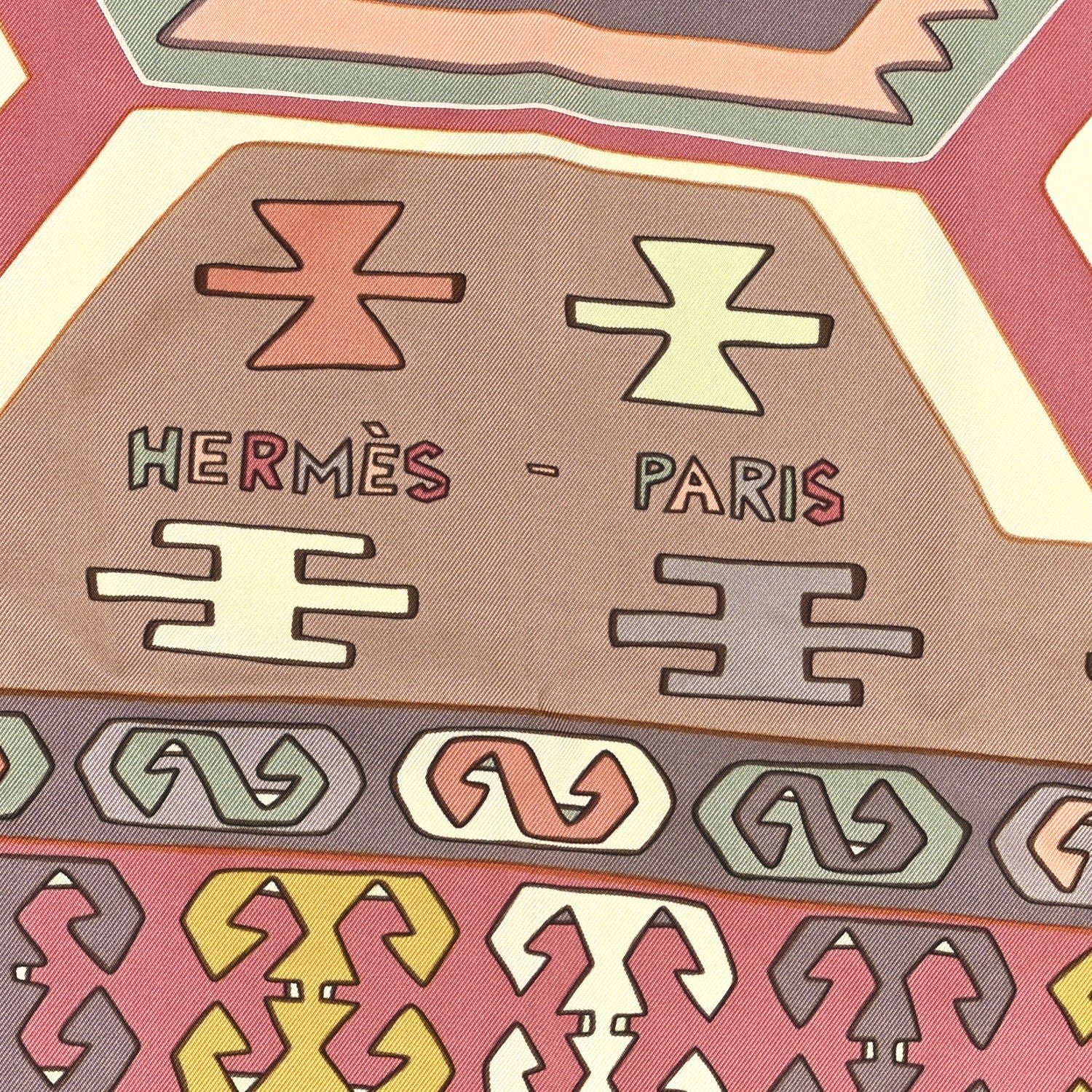 Hermes Silk Kilim Scarf 90 3 of 10