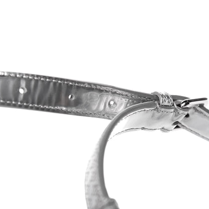 Christian Dior Metallic Patent Micro-Cannage Medium Diorama Flap Bag Silver 14 of 17