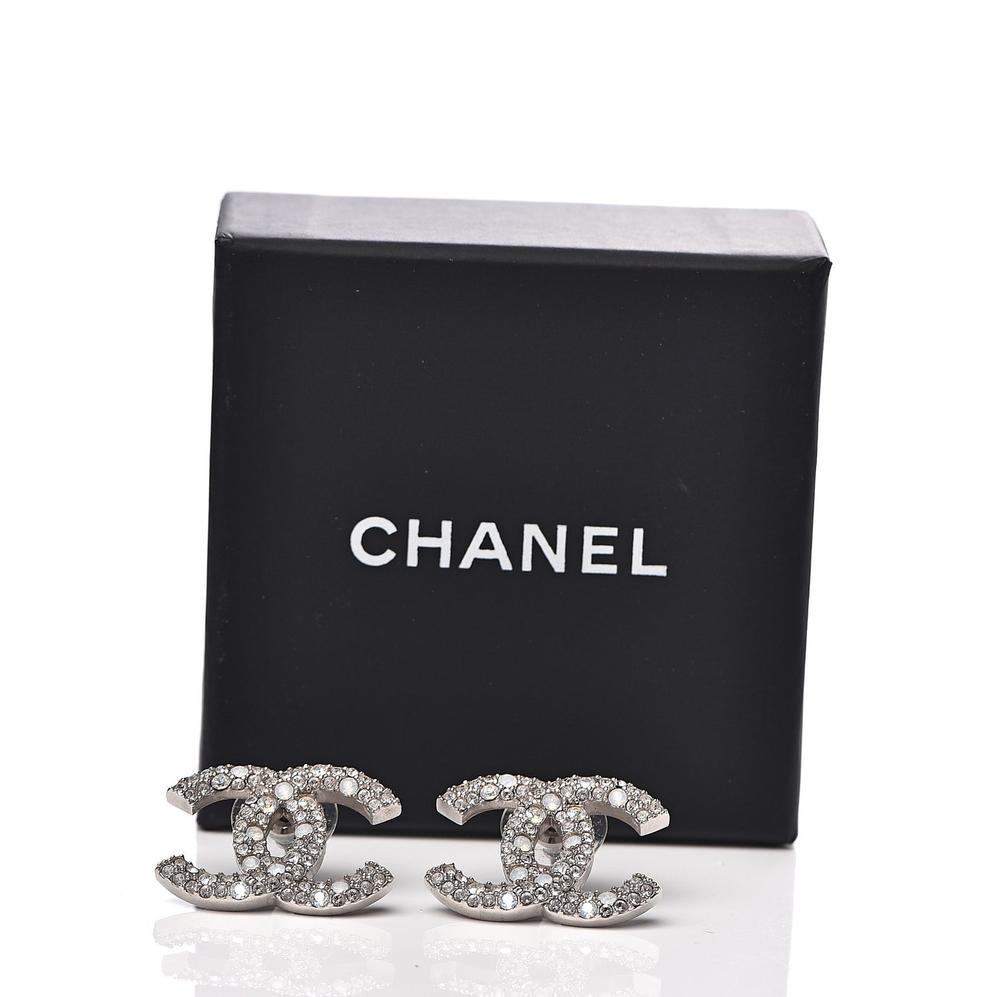 Crystal Timeless CC Earrings Silver