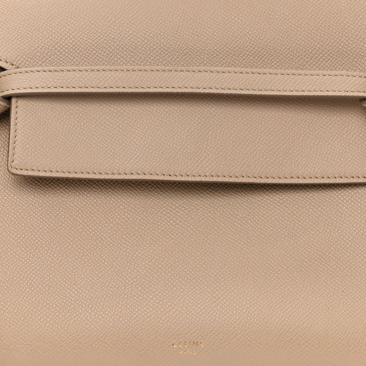 Grained Calfskin Mini Belt Bag Light Taupe