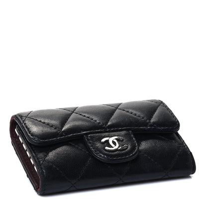 Chanel Lambskin Quilted 6 Key Holder Black 3 of 4