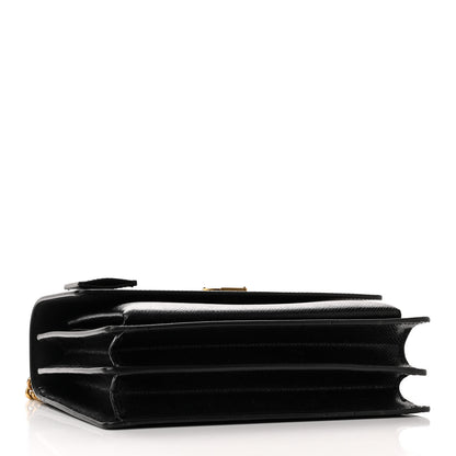 Saint Laurent Coated Bark Calfskin Medium Monogram Sunset Black 4 of 9
