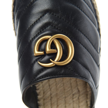 Gucci Nappa Matelasse GG Marmont Espadrille Slippers 40.5 Black 9 of 10