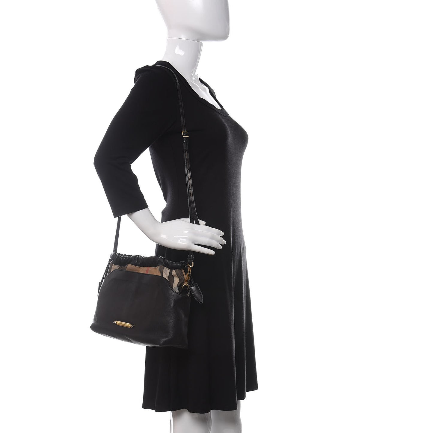 Calfskin House Check Little Crush Black