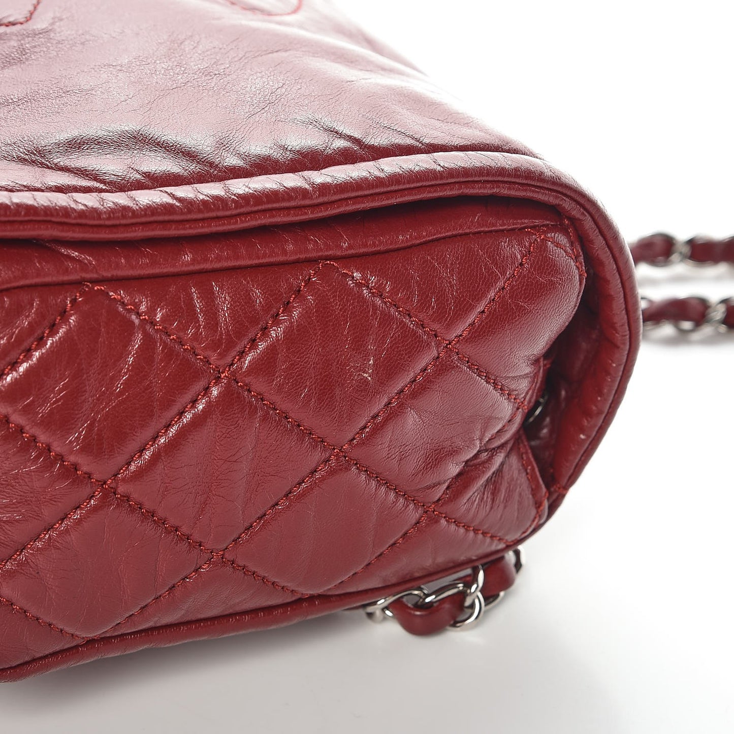 Calfskin Medium Timeless CC Flap Dark Red