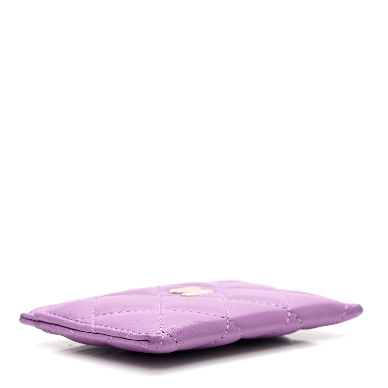Chanel Lambskin Quilted Card Holder Purple 4 of 11