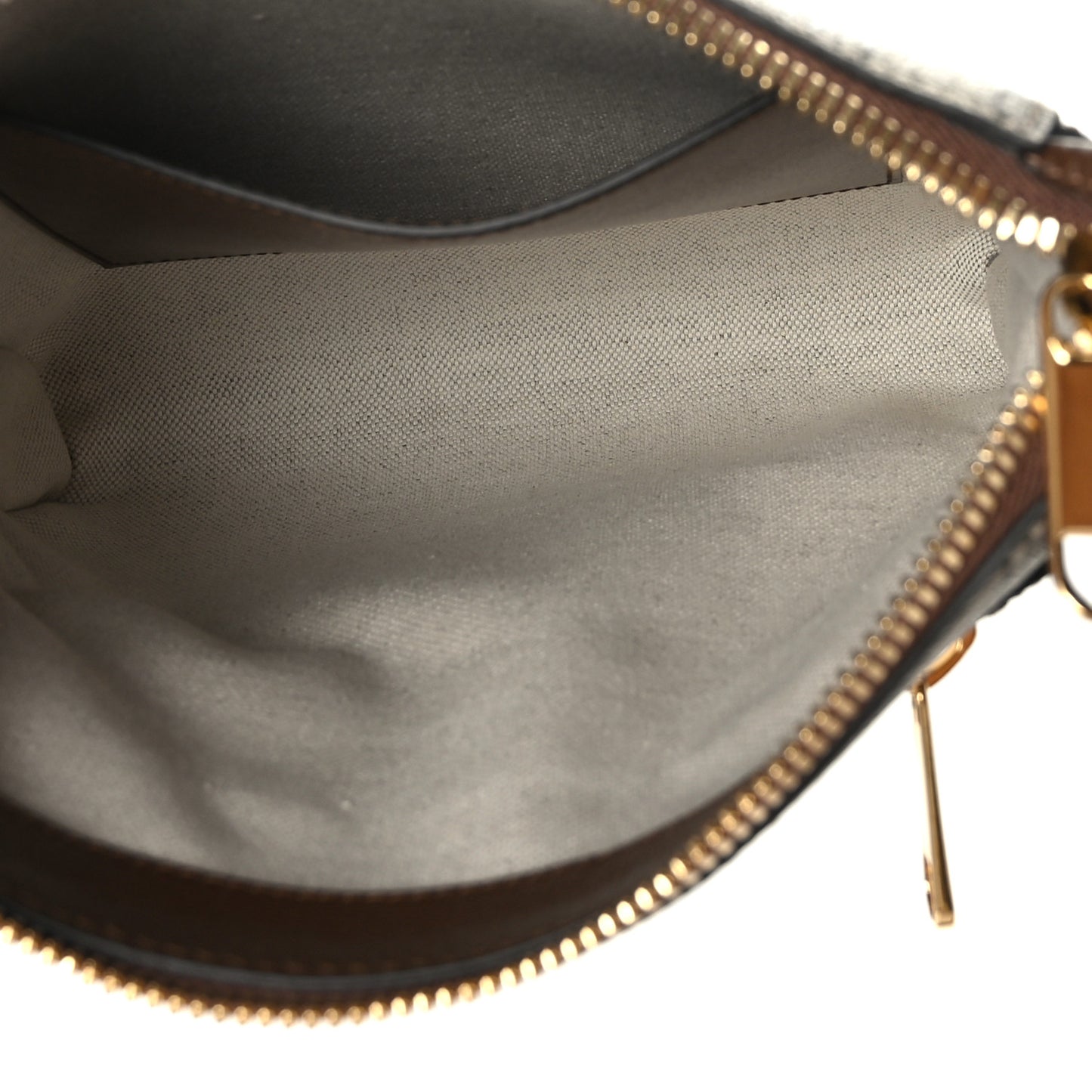 GG Supreme Monogram Azalea Calfskin Retro Interlocking G Flat Messenger Bag Beige Ebony Brown Sugar