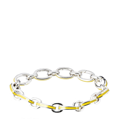 Tiffany Sterling Silver Enamel Clasping Link Bracelet Yellow 1 of 4