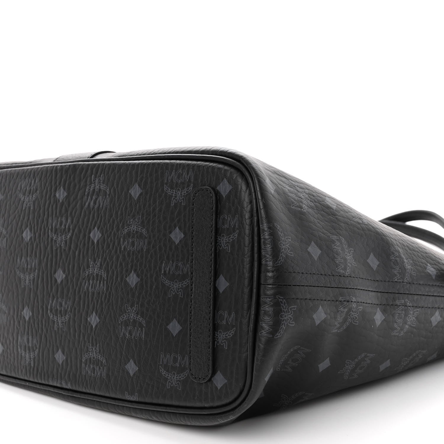 MCM Grained Calfskin Visetos Medium Liz Reversible Shopper Tote Black 15 of 16