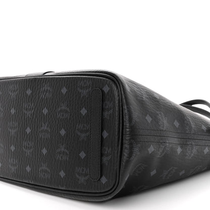 MCM Grained Calfskin Visetos Medium Liz Reversible Shopper Tote Black 15 of 16
