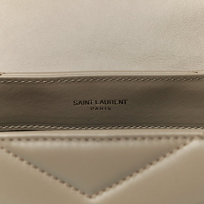 Saint Laurent Calfskin Y Quilted Monogram Toy Loulou Crossbody Bag Dark Beige 5 of 10