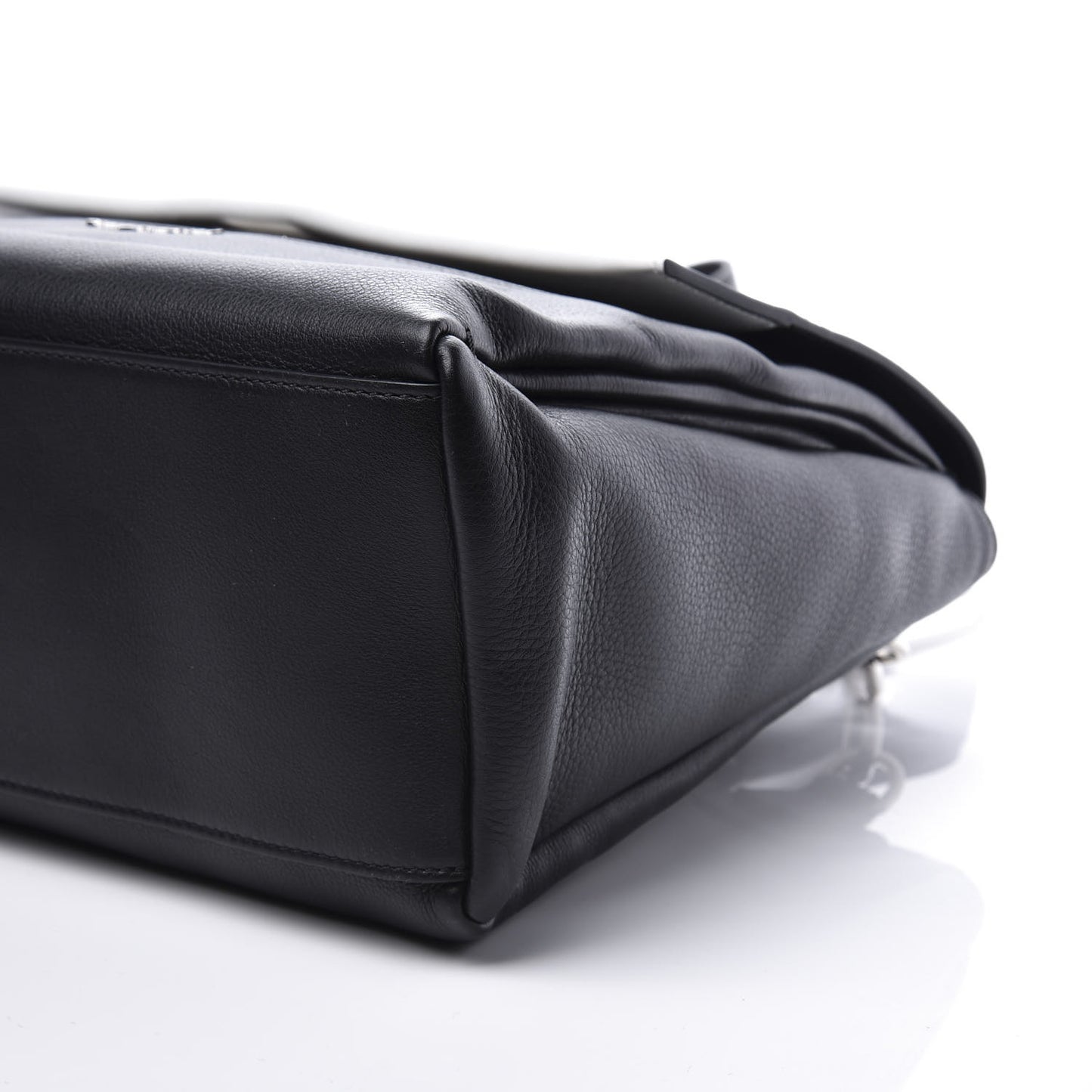 Calfskin Small Pandora Pure Flap Bag Black White