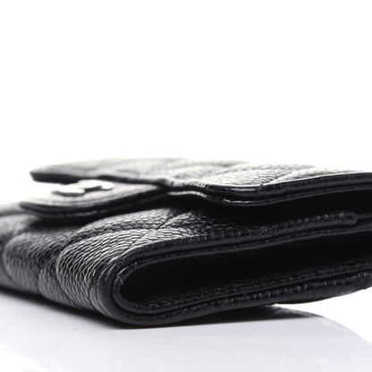 Chanel Caviar Quilted Flap Card Holder Wallet Black 12 of 13