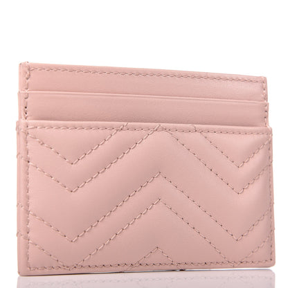 Gucci Calfskin Matelasse GG Marmont Card Holder Perfect Pink 3 of 7