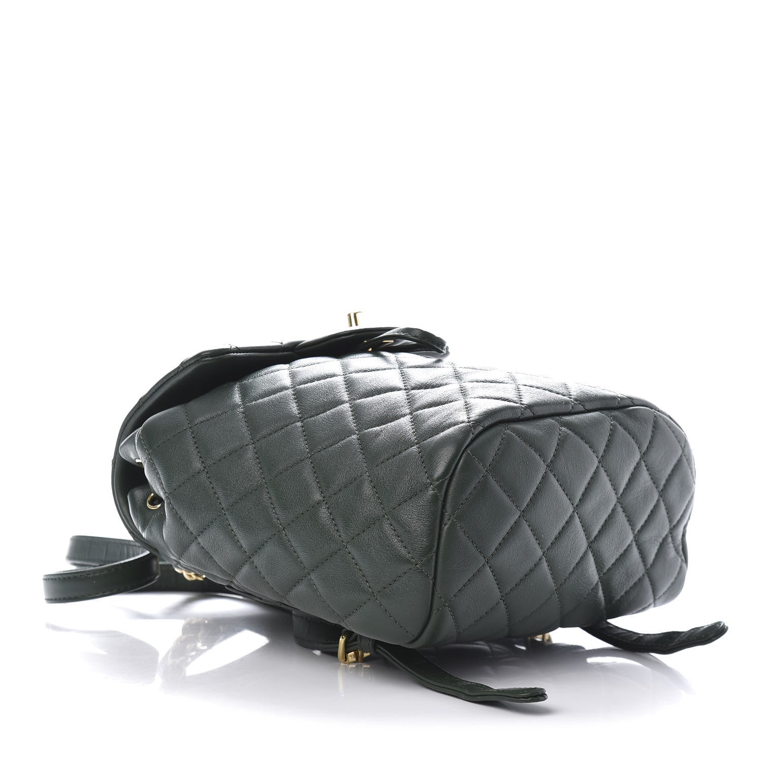 Chanel Lambskin Quilted Mini Urban Spirit Backpack Dark Green 3 of 8