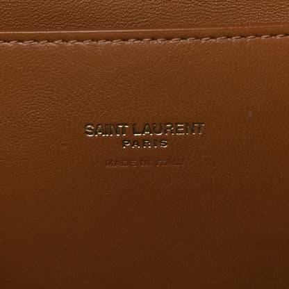 Saint Laurent Smooth Calfskin Suede Medium Reversible Monogram Kate Satchel Light Ochre 6 of 14