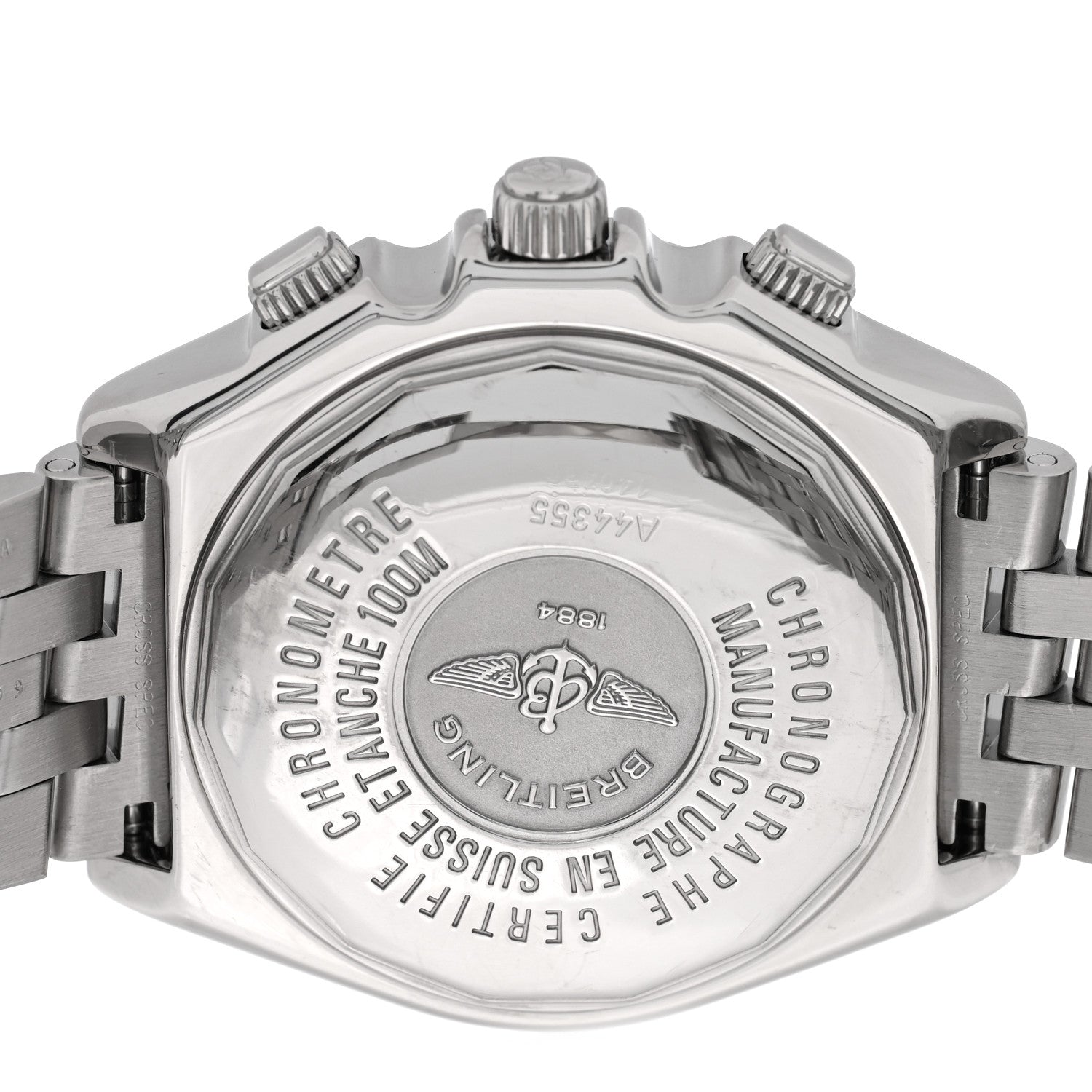 Breitling Stainless Steel 44mm Crosswind Automatic Watch Black A44355 4 of 5