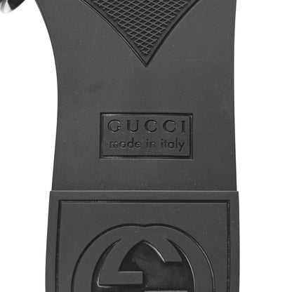 Gucci Rubber Womens Interlocking G Slide Sandals  38 Black 7 of 9