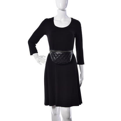 Chanel Calfskin Quilted Waist Belt Bag Black 2 of 11
