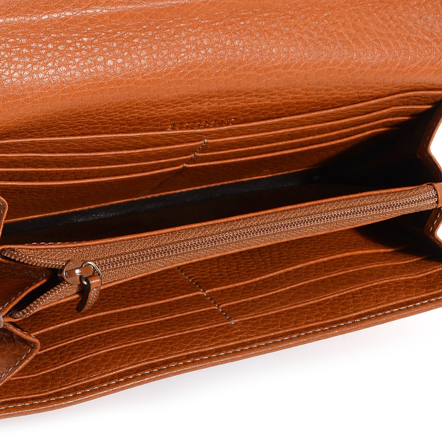 Leather Web Horsebit Continental Wallet Light Tobacco