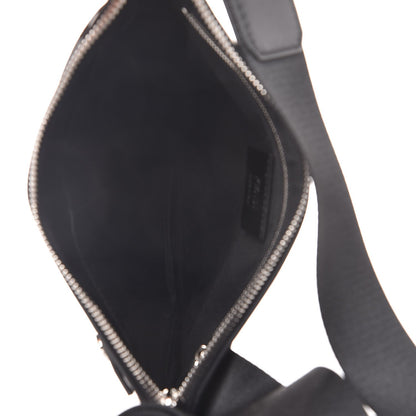 Fendi Vitello Century Bi-Color FF 1974 Embossed Messenger Maya Black 5 of 7
