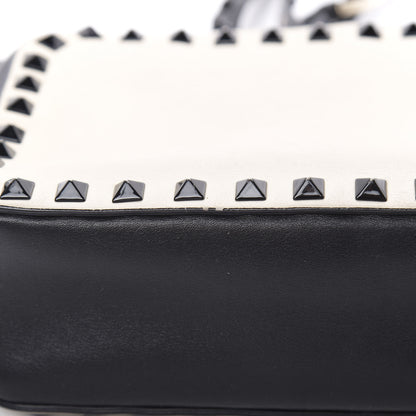 Valentino Garavani Calfskin Rockstud Camera Crossbody Bag Ivory Black 11 of 16