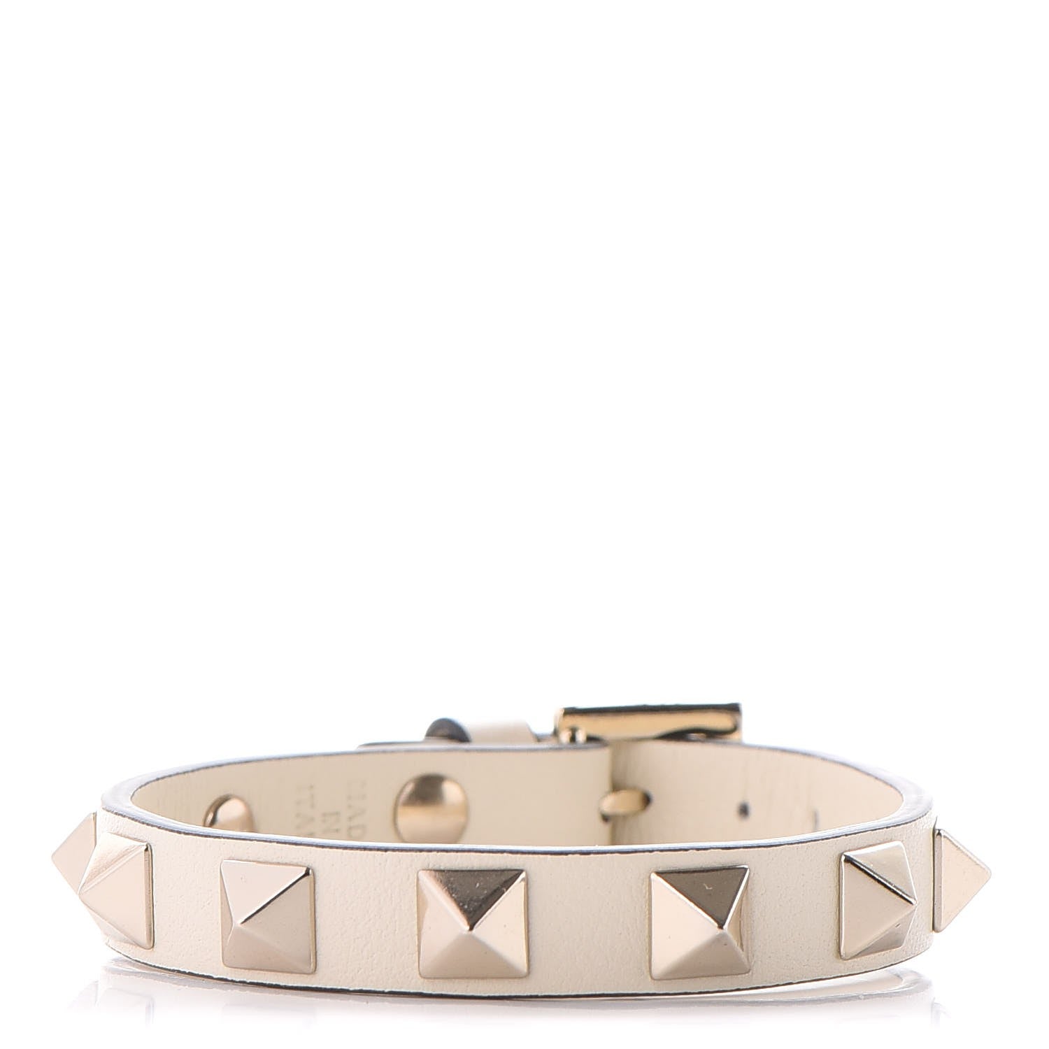 Valentino Garavani Vitello Rockstud Bracelet Ivory 1 of 6