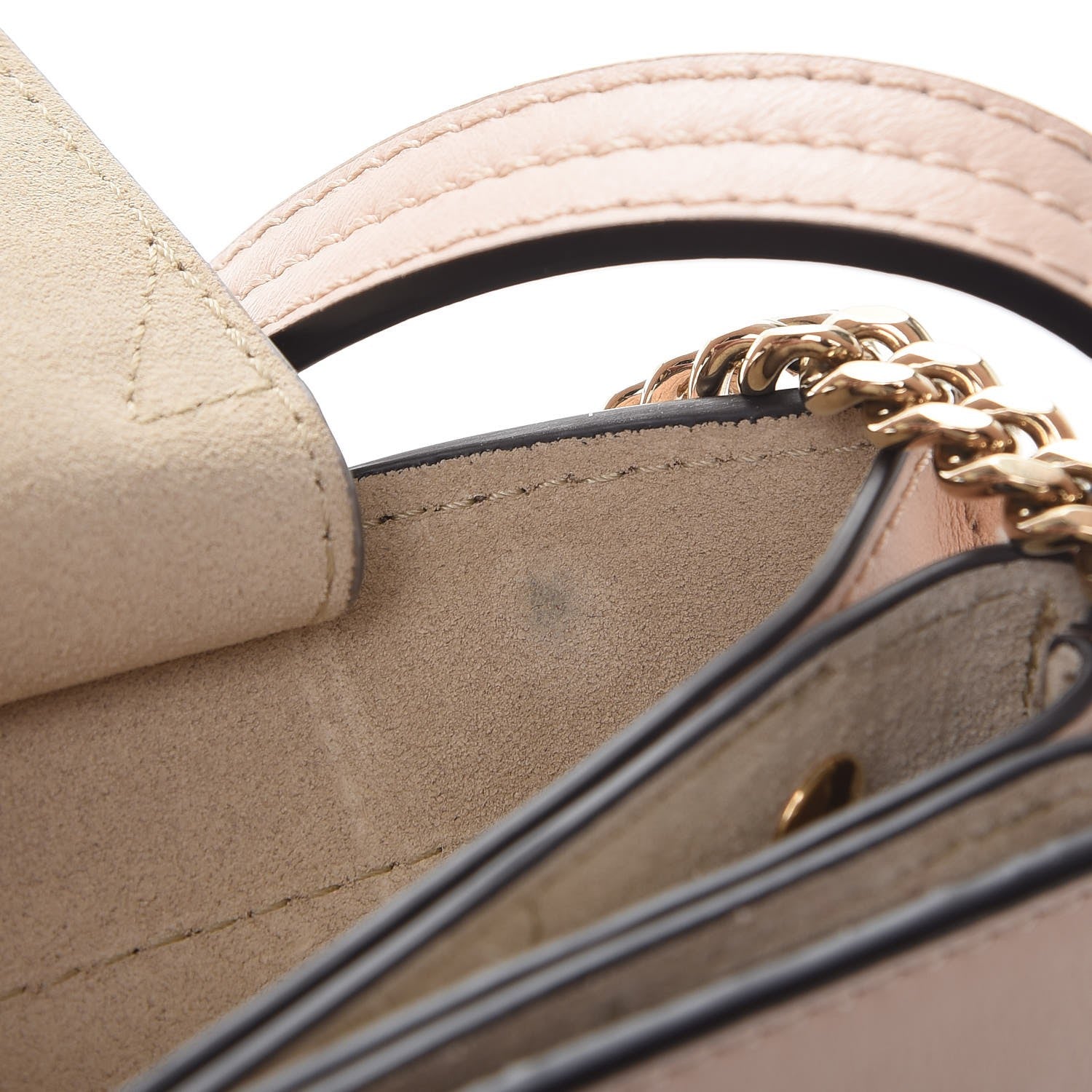 Chloe Suede Calfskin Small Faye Shoulder Bag Cement Pink 9 of 14