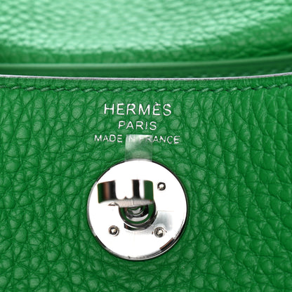 Hermes Taurillon Clemence Mini Lindy 20 Bambou 6 of 9