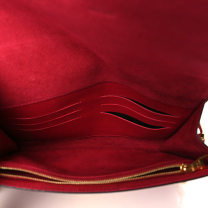 Louis Vuitton Calfskin Chain Louise MM Red 5 of 9