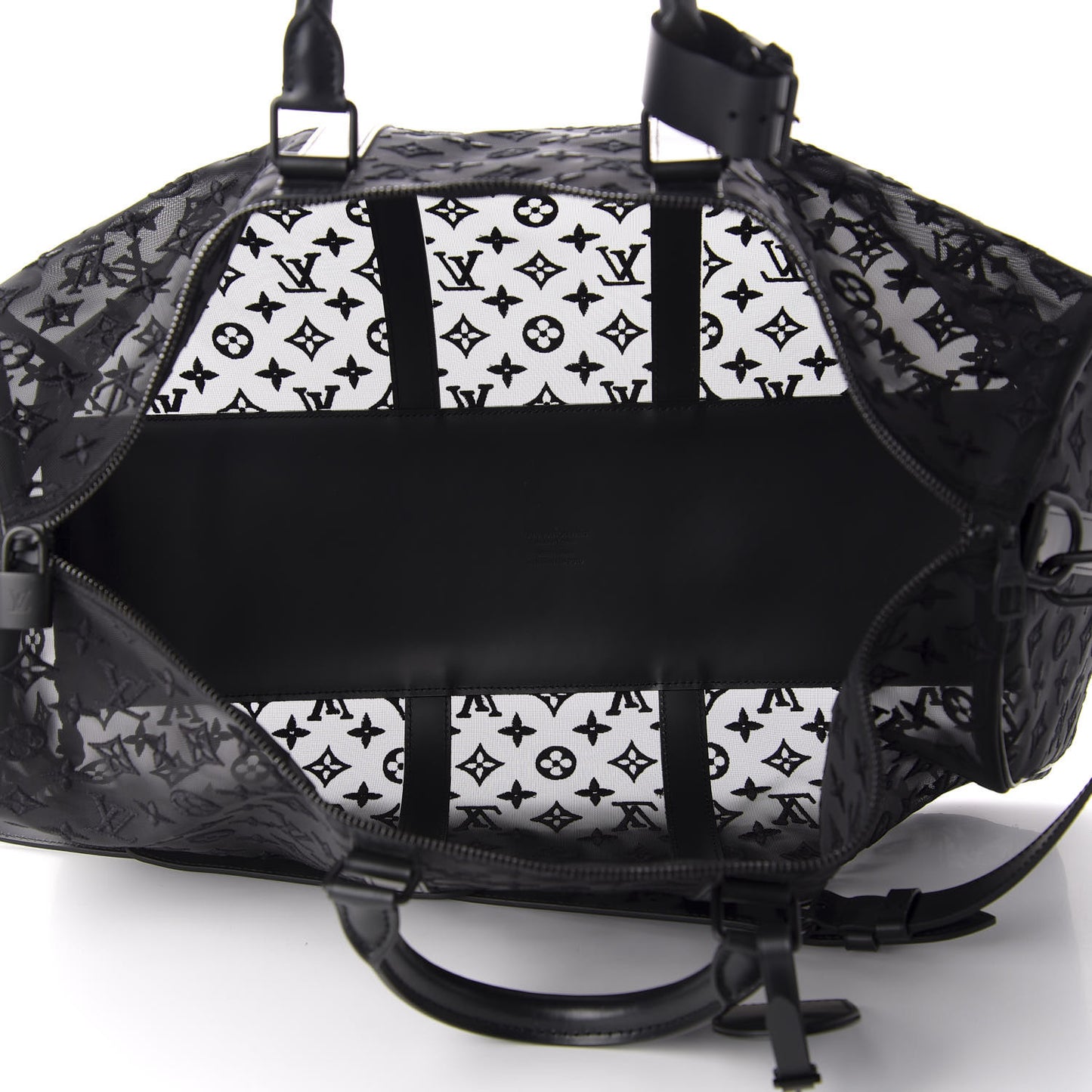 Monogram See Through Keepall Bandouliere 50 Black