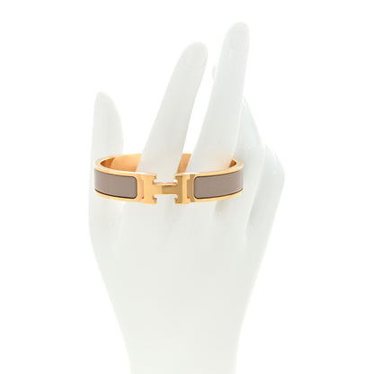 Hermes Enamel Narrow Clic Clac H Bracelet PM Marron Glace 2 of 4