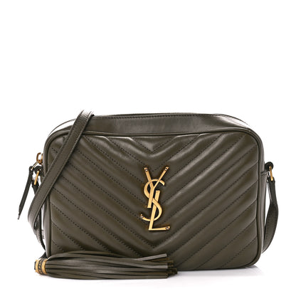 Saint Laurent Calfskin Matelasse Monogram Lou Camera Bag Military Olive 1 of 11