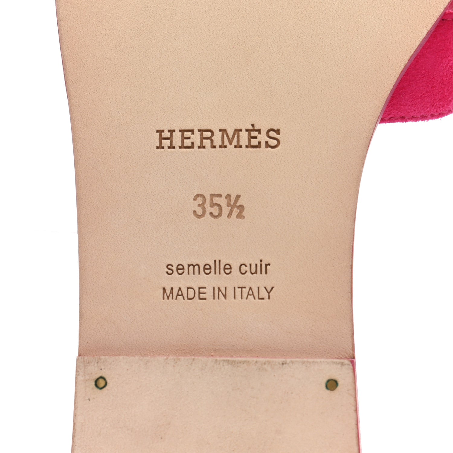 Hermes Suede Goatskin Oran Sandals 35.5 Rose Fuchsia 6 of 9