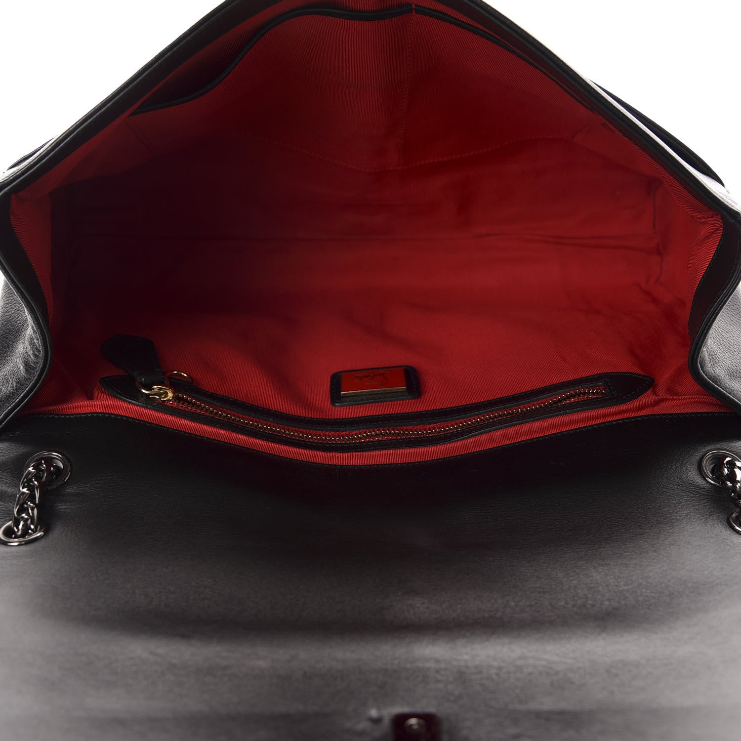 Christian Louboutin Calfskin Large Sweet Charity Shoulder Bag Black 4 of 8